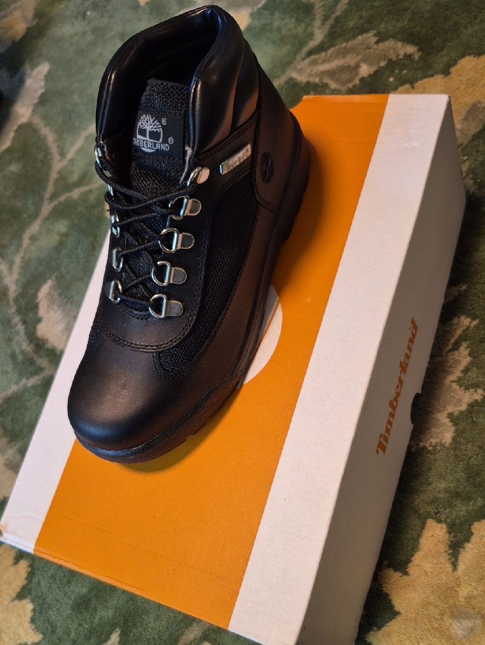 Timberland Men's Black Lace-Up Waterproof Work Boot